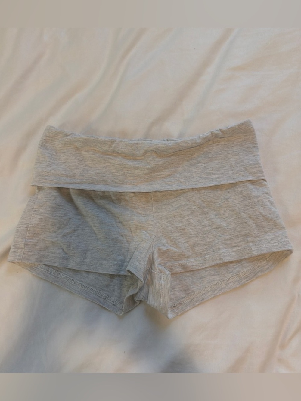 Gray heather fold over shorts edikted xs
